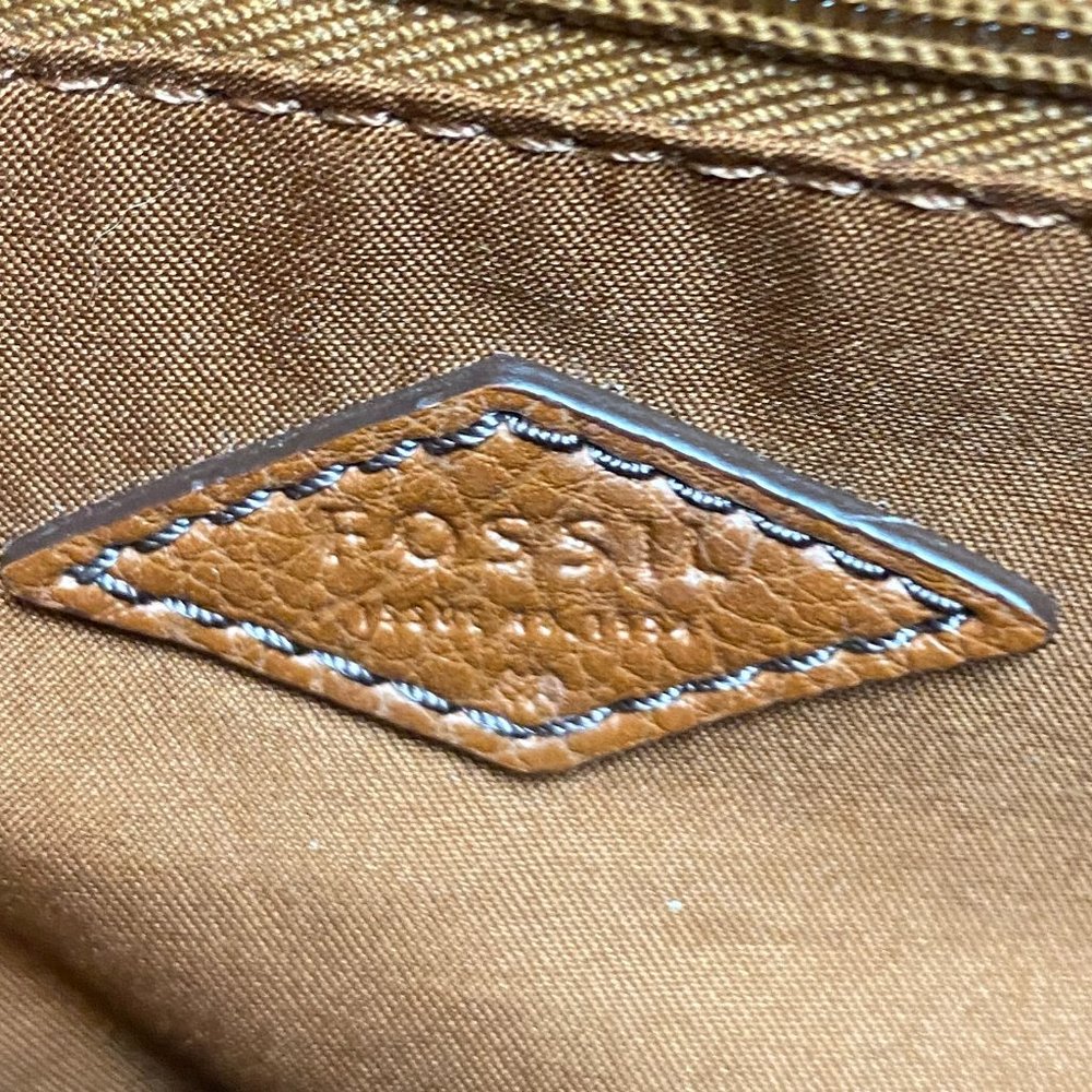 Fossil Gemma Leather Crossbody Cerulean Blue with Adjustable Strap Shoulder Bag - Picture 12 of 16